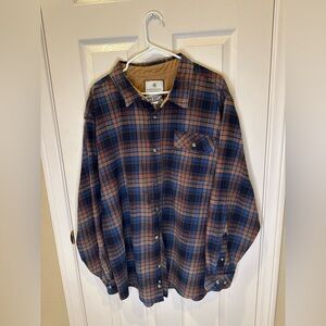 Legendary Whitetails Blue and Tan Plaid Shirt- the Original Buck Camp shirt